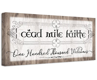 Cead Mile Failte - Canvas