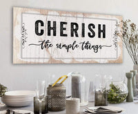 Cherish The Simple Things - Canvas