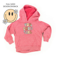You Grow Girl on Front w/ Smiley and Flowers on Back - Child Hoodie