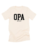 "(Choose Your Grandpa Name) - Est. (Select Your Year)" ﻿- Unisex Tee