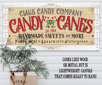 Claus Candy Cane Co - Canvas