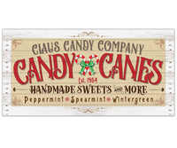 Claus Candy Cane Co - Canvas