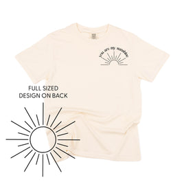 You Are My Sunshine Pocket Design w/ Full Sun on Back - Comfort Colors Tee