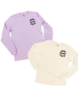 "Cool _____ Club" - Smiley (pf&b) - (Choose Your Name) - Long Sleeve Comfort Colors Tee