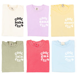 "Cool _____ Club" - Smiley (pf&b) - (Choose Your Name) - Comfort Colors Tee