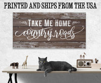 Country Roads - Canvas