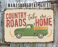 Country Roads - Metal Sign