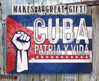 Cuba Libre Patria Y Vida - Metal Sign