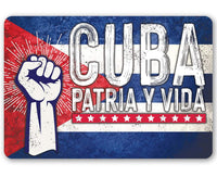 Cuba Libre Patria Y Vida - Metal Sign