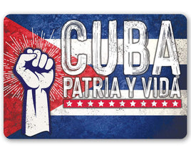 Cuba Libre Patria Y Vida - Metal Sign