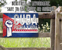 Cuba Libre Patria Y Vida - Metal Sign
