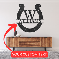 Horseshoe Personalized Gifts - Custom Metal Sign