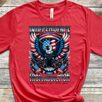 Custom Vintage Recovery T-Shirt | Inspiring Sobriety |  Independence From Addiction