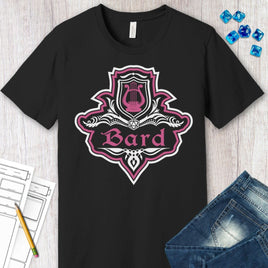 D&D Bard Class Fancy Emblem T-Shirt