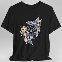D&D D20 Dice Flower T-Shirt
