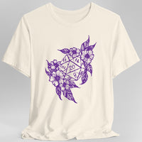 D&D D20 Dice Flower T-Shirt