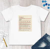 D&D Toddler Shirt Child Stat Block