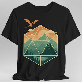 D20 Mountain Landscape T-Shirt