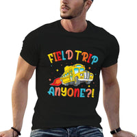 Field Trip Anyone School Trips Field Day 2025 Teachers Kids  Oversized Silhouette T-Shirt