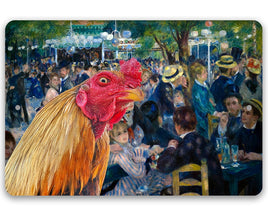 Dance at Le moulin de la Galette Painting - Interrupted Rooster - Metal Sign