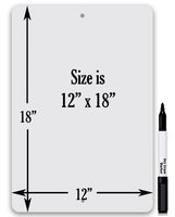 Dart Scoreboard (White) Dry Erase for Keeping Score in Games Cricket, 301 or 501 - Metal Sign