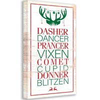 Dasher Dancer Prancer - Canvas