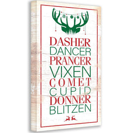 Dasher Dancer Prancer - Canvas