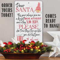 Dear Santa - Metal Sign