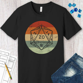 DnD D20 Shirt | Retro Sunset