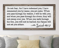 Do Not Fear Isaiah 43 - Canvas