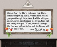 Do Not Fear Isaiah 43 - Canvas