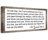 Do Not Fear Isaiah 43 - Canvas