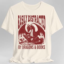 Easily Distracted by Dragons & Books Shirt