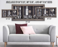 Eat Drink Cheers - Canvas