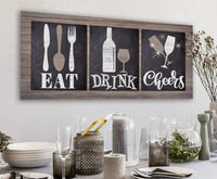 Eat Drink Cheers - Canvas