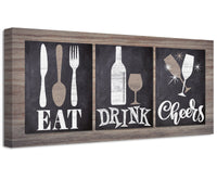 Eat Drink Cheers - Canvas
