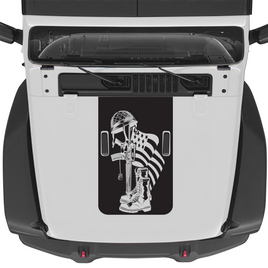 Fallen Soldier Tribute Blackout Hood Graphic