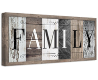 Family in Multi Pattern - Canvas