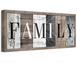 Family in Multi Pattern - Canvas