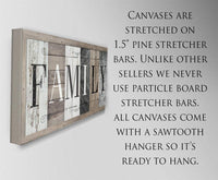 Family in Multi Pattern - Canvas