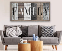 Family in Multi Pattern - Canvas