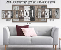 Family in Multi Pattern - Canvas