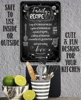 Family Recipe - Metal Sign
