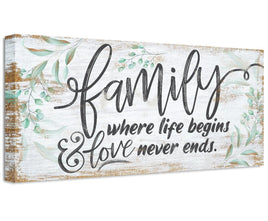 Family Where Life Begins - Canvas