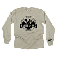 Fatherhood - The Greatest Adventure (wd) - Long Sleeve Comfort Colors Tee