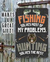 Fishing and Hunting - Metal Sign