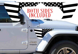 Black and White Flag fender vent for the JL or JT 2018 or newer