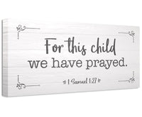 For This Child We Have Prayed 2 - Canvas