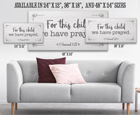For This Child We Have Prayed 2 - Canvas