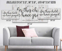 For This Child We Have Prayed - Canvas
